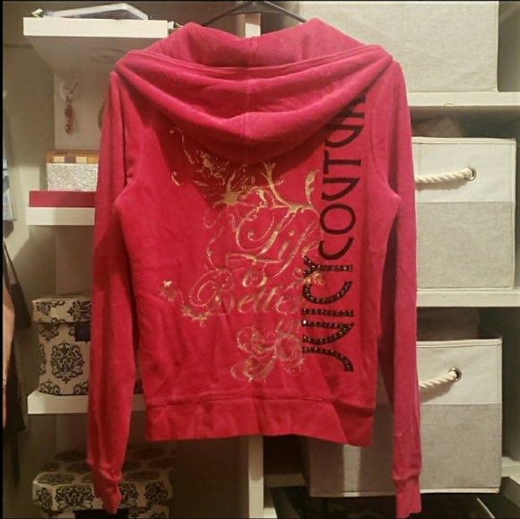 Juicy Couture Hot Pink Vintage Bling Hoodie - Picture 5 of 6